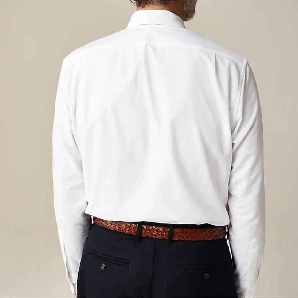 J crew white oxford Slim Portuguese cotton oxford dress shirt